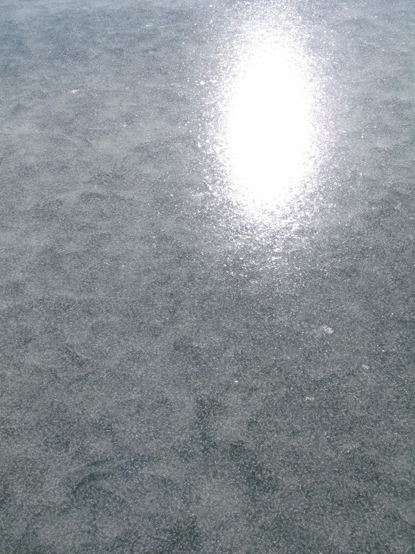 Closeup of a sheet of ice.