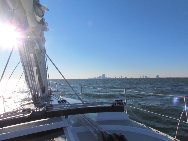 atlantic city from sailboat