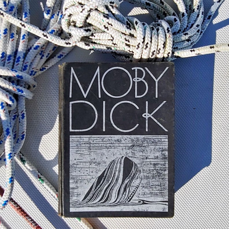 Image of Moby Dick on sailboat deck