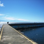 Image of walking Ogden Point seawall, Victoria BC