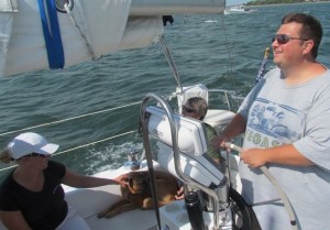 Jessie clearly enjoys sailing