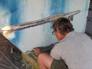 Image of repairing a cracked keel