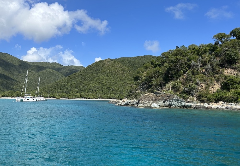 Tropical and remote Lameshur Bay St. John US Virgin Islands
